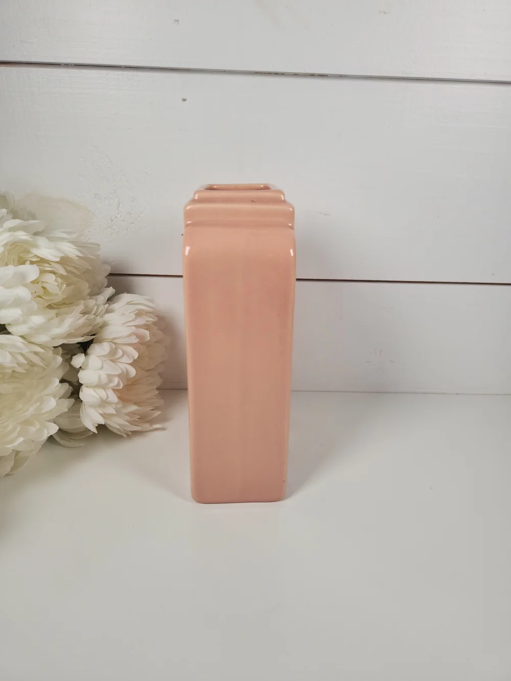 Mid Century Haeger Mauve Pink Art Deco Architectural Vase | Haeger Florist MCM